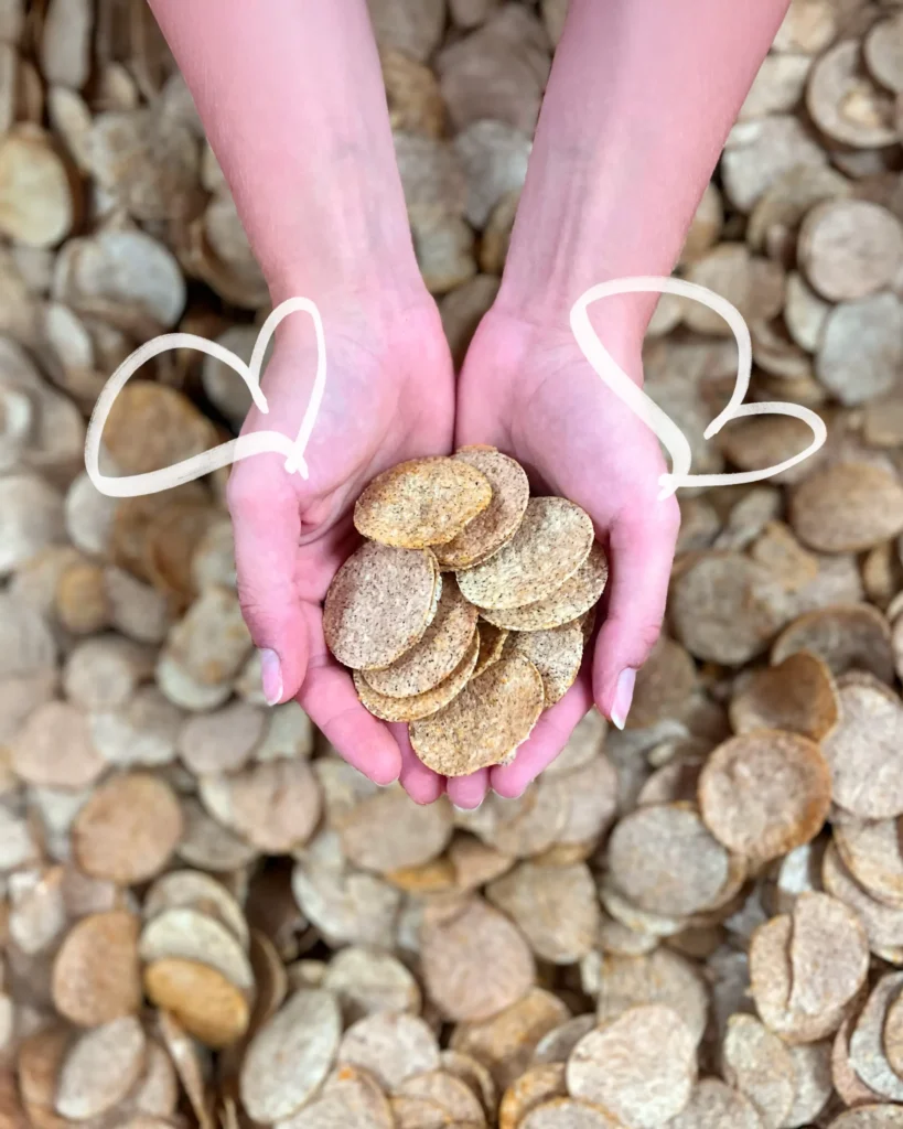 photo aesthetic de chips de lentilles sans gluten